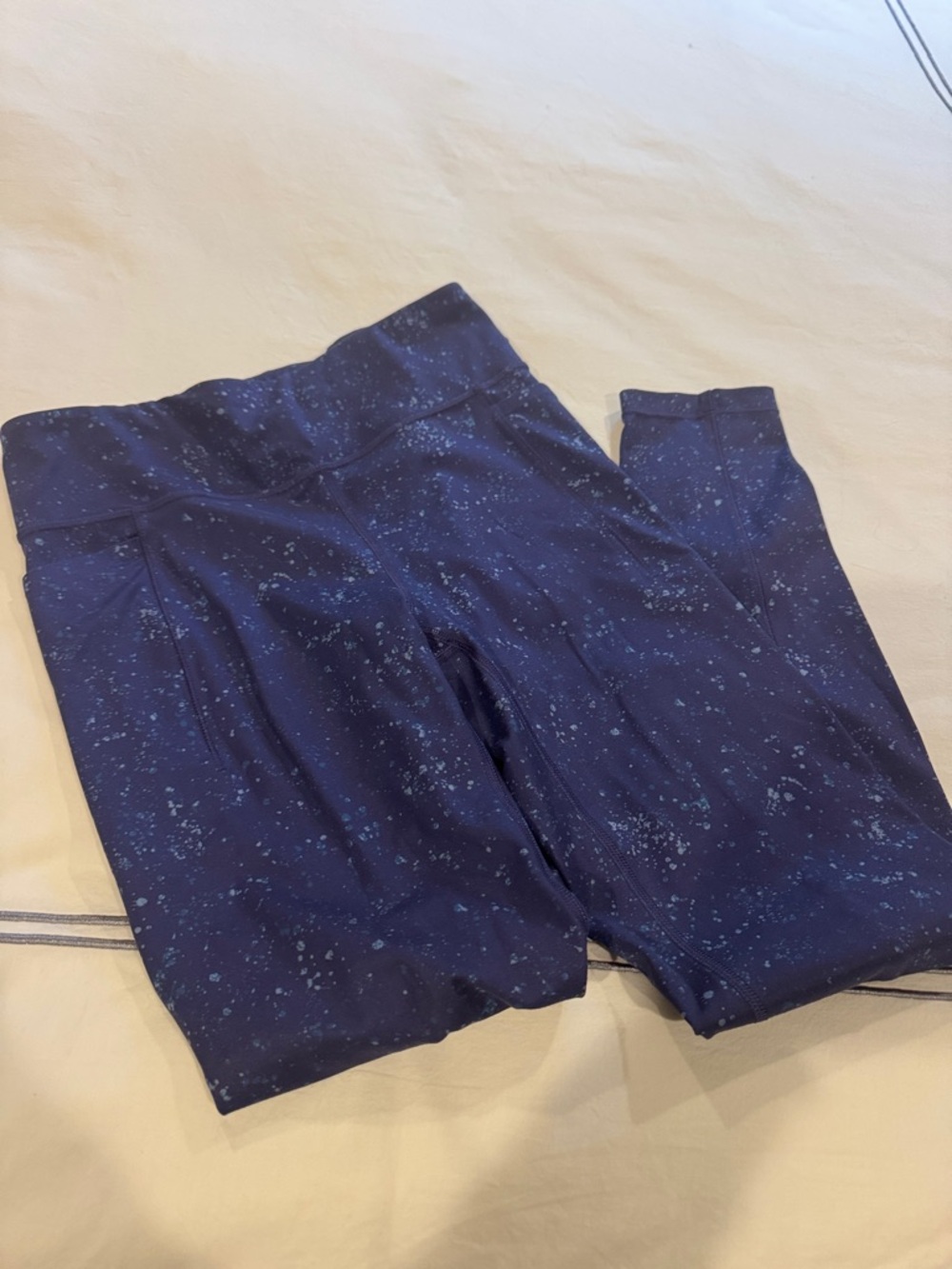 Athleta Girls Navy Speckled Performance Leggings